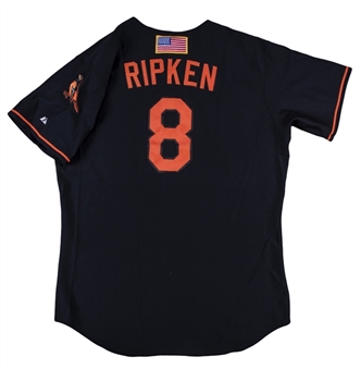 2001 Cal Ripken Jr. Game Used Baltimore Orioles Alternate Black Post 9/11 Jersey - Ripkens Final Month! (Ripken LOA)